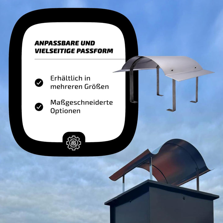 Oromis Edelstahl Schornsteinabdeckung Napoleon 0,6 mm Kaminabdeckung Edelstahl zur Vermeidung von Le