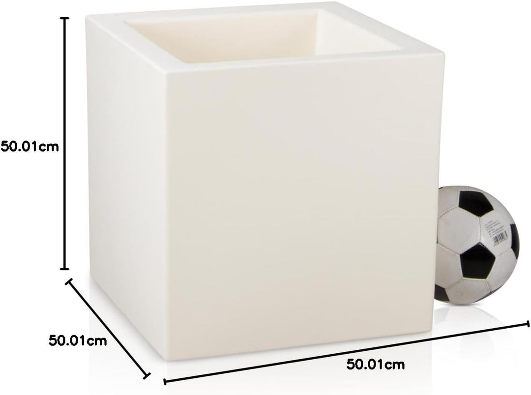 Pflanzkübel DECORAS Kunststoff Pflanztröge – versch. Grössen – weiss matt – frostsicher & UV-beständ