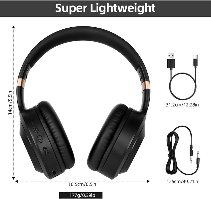 AXFEE ANC kabellose kopfhörer, Over Ear kopfhörer, kabellos Bluetooth mit Active Noise Cancelling 45