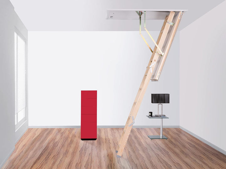 Roto Original Treppe Zugstab komplett 1000 mm lang Ziehstab in Material Holz Bedienstab für Bodentre