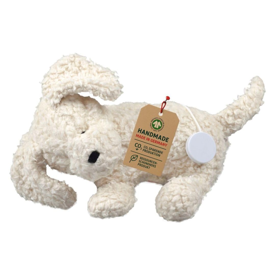 Efie Spieluhr Hund – Bio-Baumwolle (kbA), Made in Germany, mechanisch &amp; waschbar, GOTS-zertifiziert