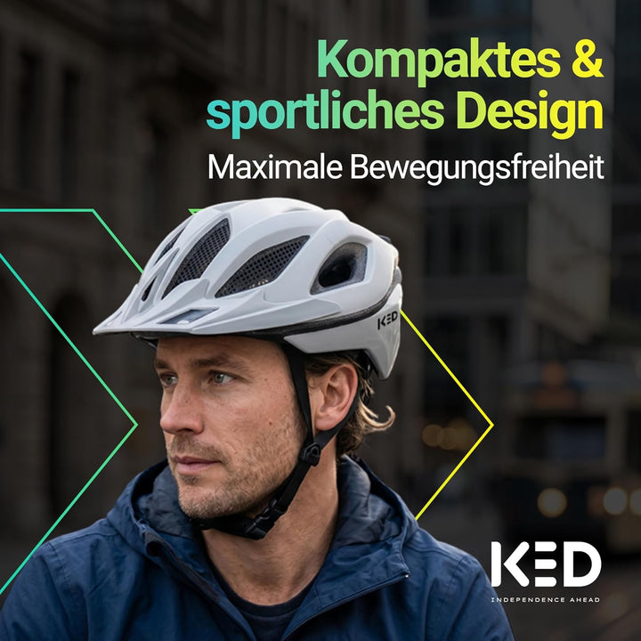 KED Spiri II Trend Fahrradhelm, Grey Matt, L (55-61cm)