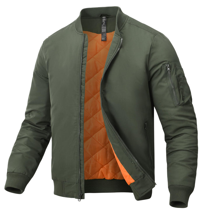 MoFiz Bomberjacke Herren Warm Gefüttert Winterjacke Übergangsjacke US Fliegerjacke Militär Bomber St