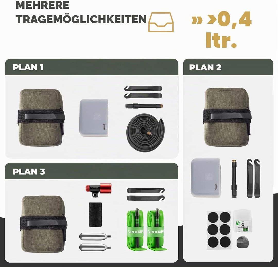 ROCKBROS Fahrrad Satteltasche Mini fahrradtasche wasserdichte und Leichte Sattelstützentasche für Re