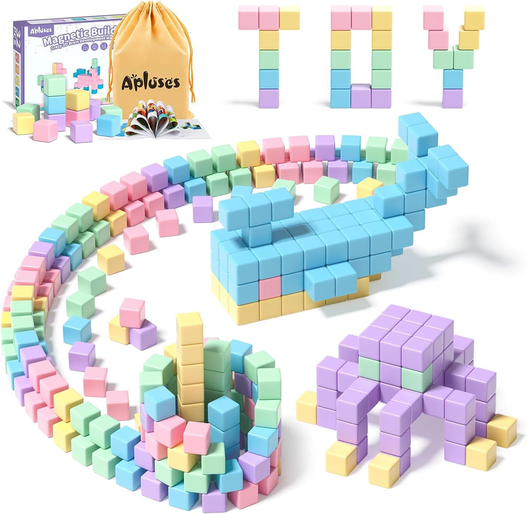 Apluses Magnetische Bausteine – Kinderspielzeug, magnetisches Bauspielzeug, Puzzlebaustein, Magnetis