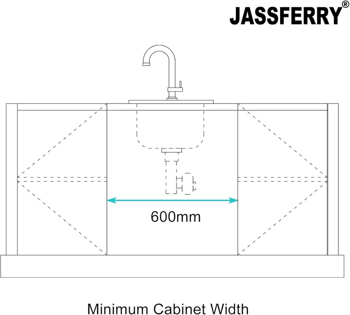 JASSFERRY Küchenspüle 1 Becken Unterbau-Küchenspüle, Unterbauspüle aus Edelstahl Abfluss Rohrsatz, G