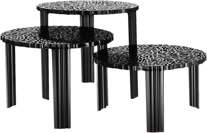 Kartell 08500NE T-Table Möbel, schwarz, 50 x 50 x 28 cm H. 28 cm Nero, H. 28 cm Nero