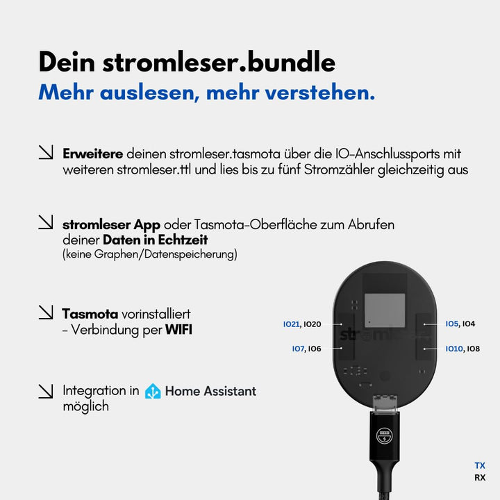 Stromleser Bundle: WIFI & TTL - IR Lesekopf: Zwei Smart Meter gleichzeitig auslesen WLAN, Mit Tasmot