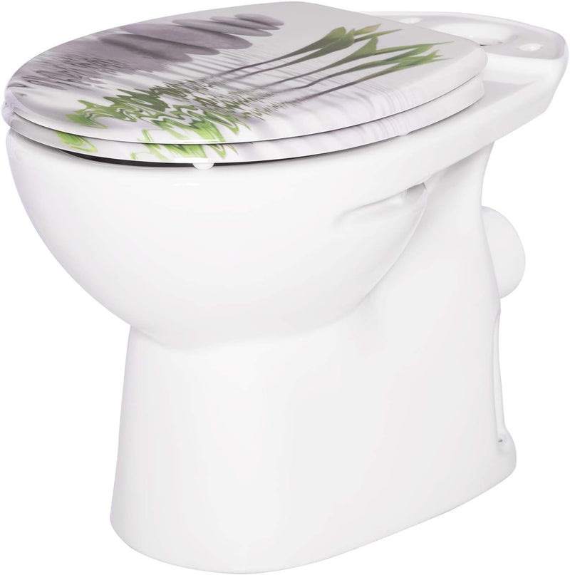 WOLTU WC Sitz mit Absenkautomatik,Toilettensitz Motiv, Toilettendeckel aus Duroplast, Stable Klodeck