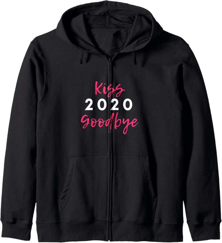Kuss 2020 Auf Wiedersehen Lustiges neues Jahr 2021 Geschenk Kapuzenjacke
