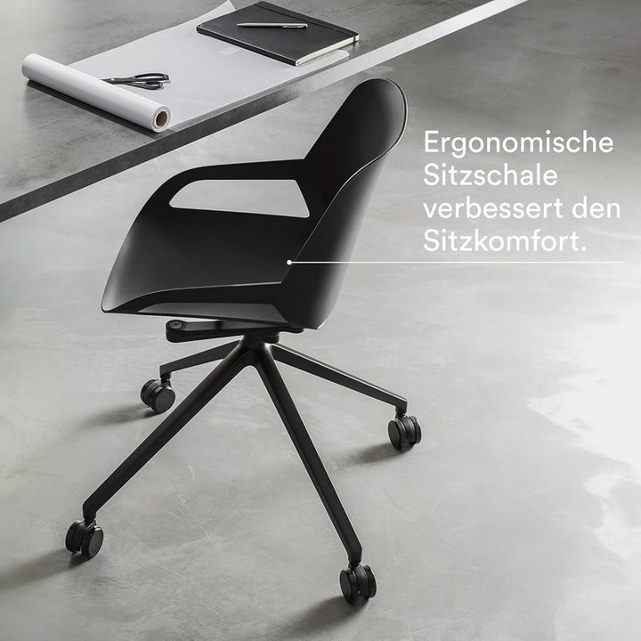 aeris Numo moderner Esszimmerstuhl – Schwingstuhl mit edlen Holzbeinen aus Eiche – Exklusiver Design