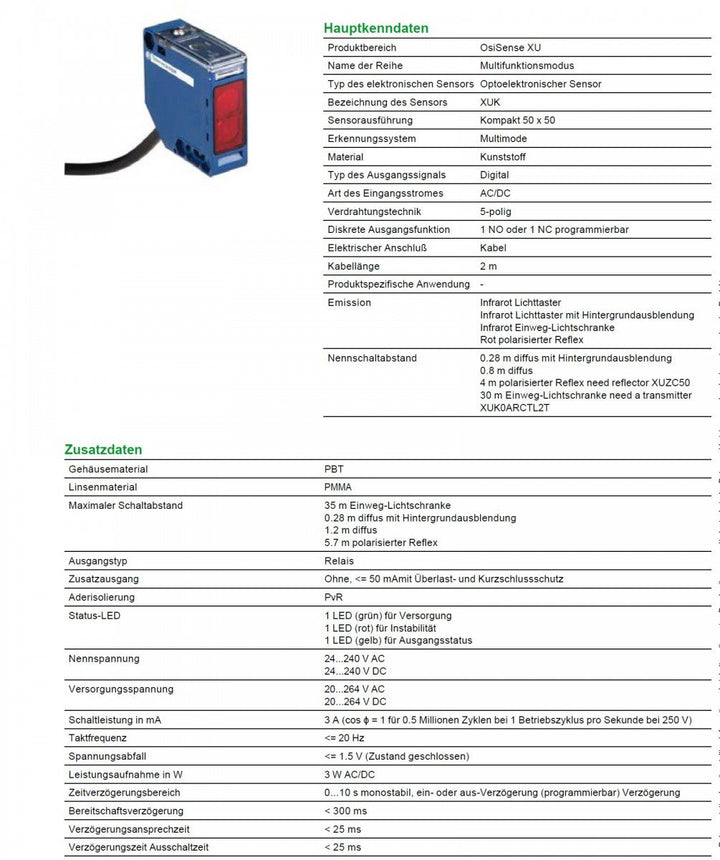 Det. Fotoelec.50x50 ACDC Osiconcept