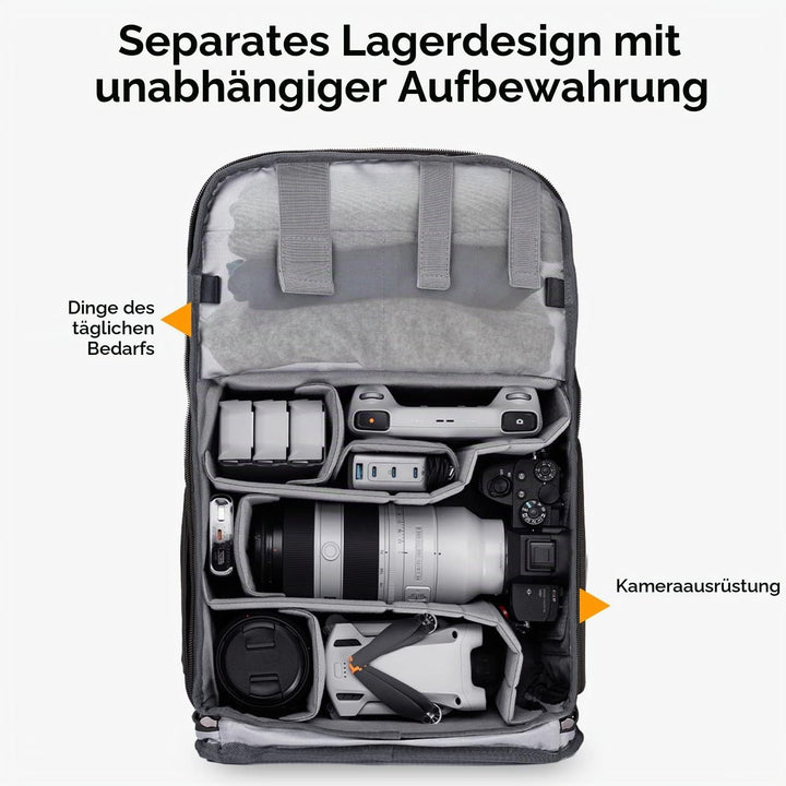 K&amp;F CONCEPT Kamerarucksäcke 20L, Grosse Camera Backpack 15,6 Zoll Laptopfach, Spritzwassergeschutzt
