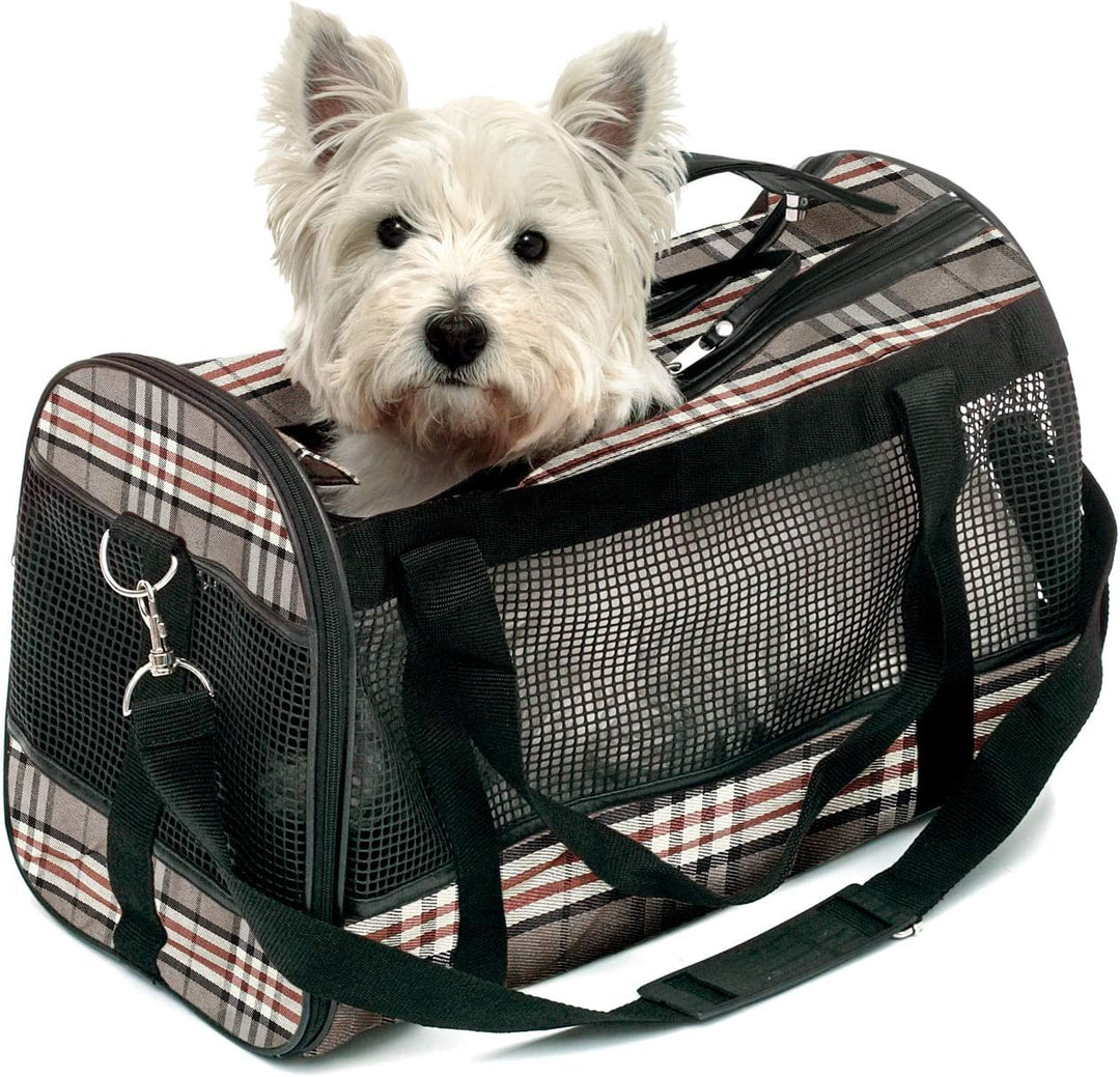 Flamingo Hundetasche - Tragetasche Mayfair Braun L – 50x27x31cm – Polyester – Leicht und stabil – Mi