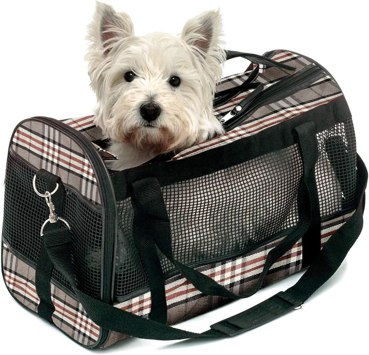 Flamingo Hundetasche - Tragetasche Mayfair Braun L – 50x27x31cm – Polyester – Leicht und stabil – Mi