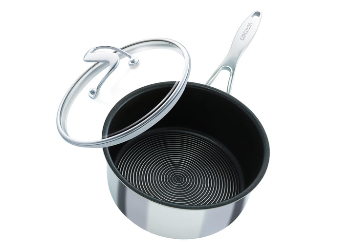Circulon SteelShield C Serie Edelstahl-Topf 20 cm/2,8 l – Induktionstopf mit Deckel mit Hybrid-Antih