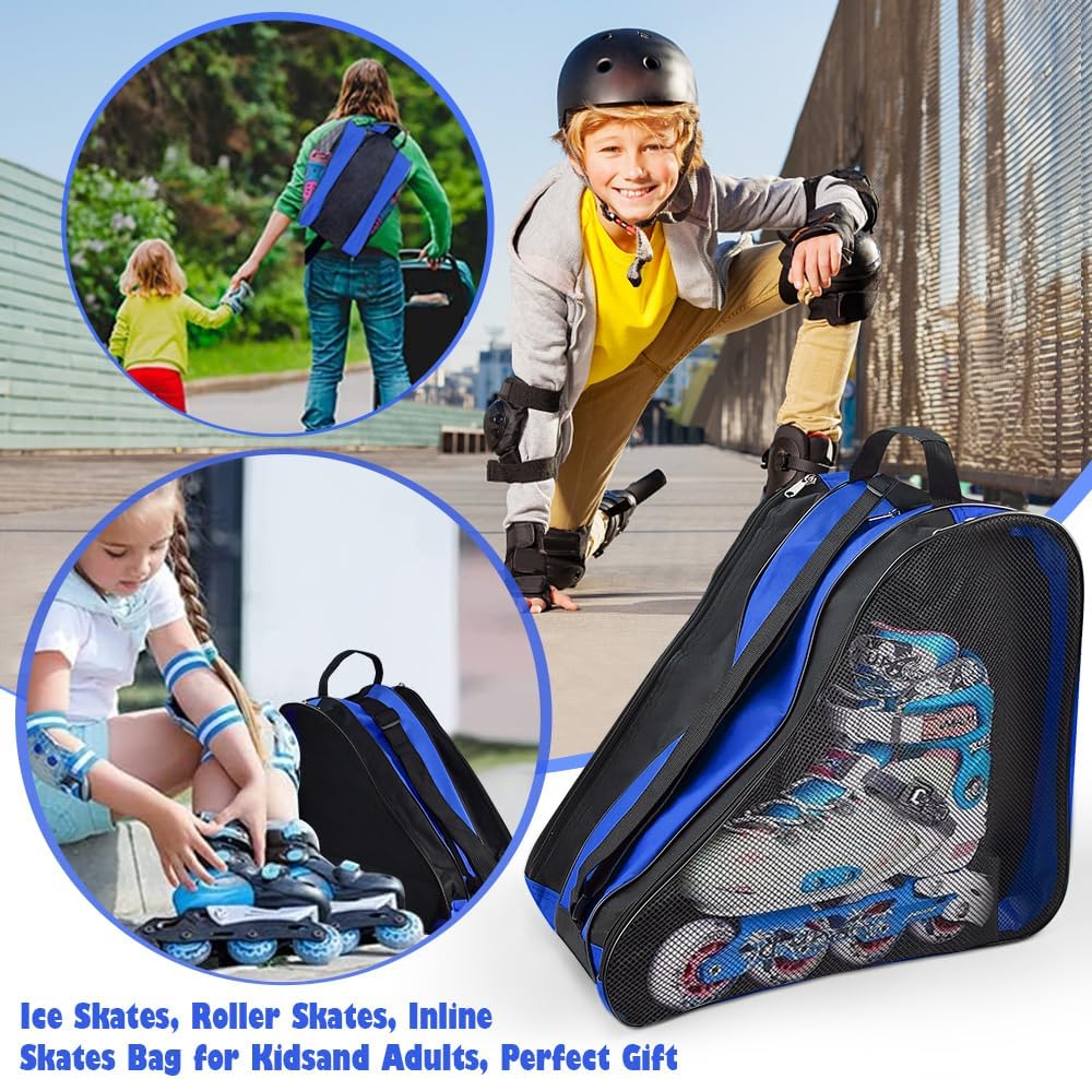 PERFETSELL Tasche Erwachsene Rollschuhetasche Ice Skate Eishockey Bag Skischuhtasche mit Verstellbar