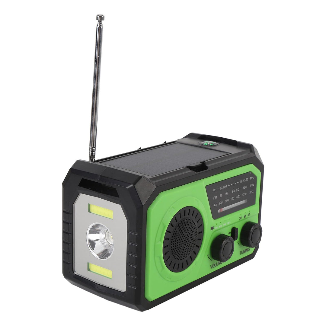 Notfall-Kurbelwetter-Radio mit 16.000 MAh-Akku, 3 Ladeoptionen, Solarradio mit Kompass, Taschenlampe