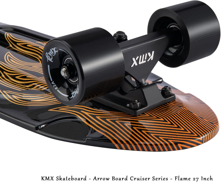KMX 55,9 cm Mini Cruiser Skateboard für Jungen Mädchen und Jugendliche, komplettes Anfänger-Skateboa