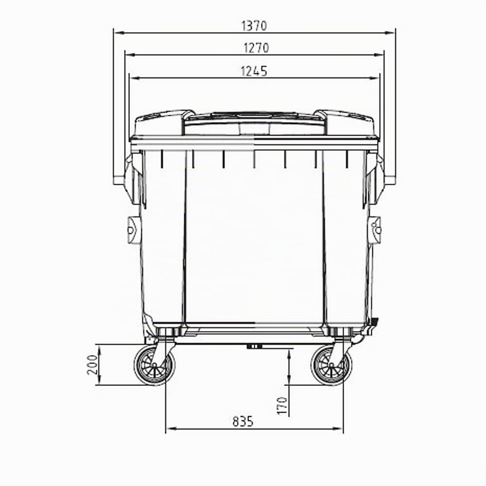 Sulo Blaue Mülltonne Müllcontainer MGB 1100 Liter Abfallcontainer Behälter Kübel Container | 4-Rad-B