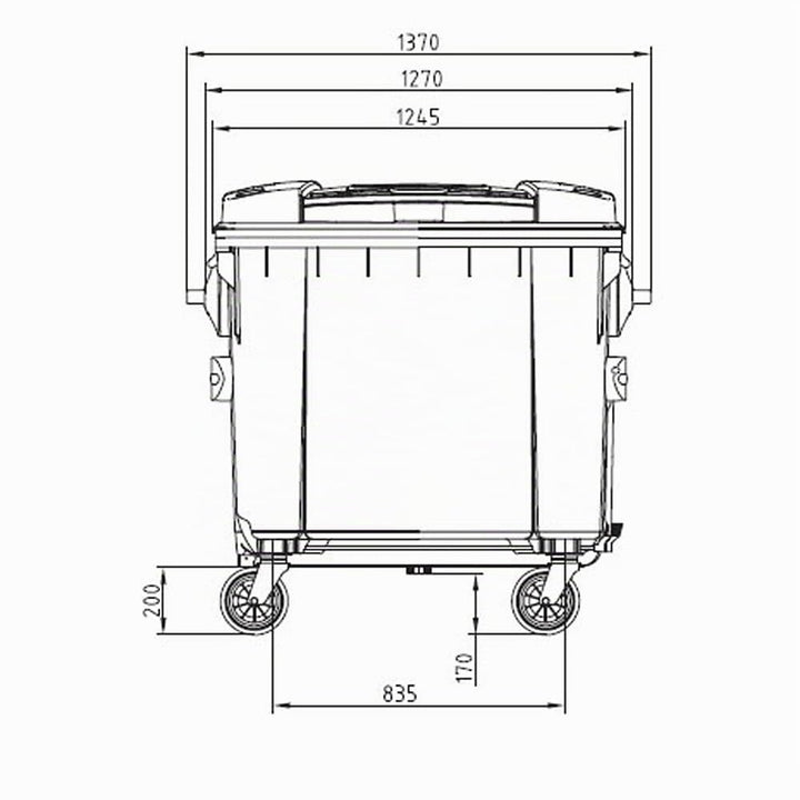 Sulo Blaue Mülltonne Müllcontainer MGB 1100 Liter Abfallcontainer Behälter Kübel Container | 4-Rad-B