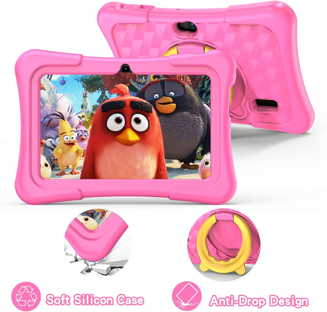 PRITOM 7-Zoll-Kinder-Tablet, Android 11, Quad Core, 2 GB RAM, 32 GB ROM, BT, WLAN, Dual-Kamera, Bild
