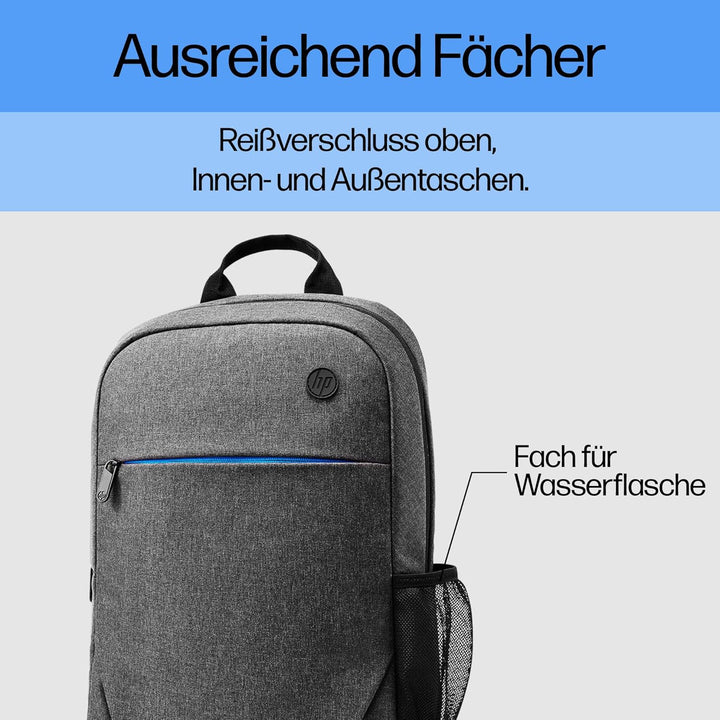 HP Prelude Laptoprucksack 15,6 Zoll – wasserabweisend, leicht & robust – Notebook Rucksack für Reise