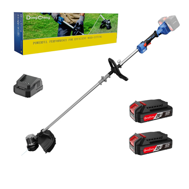 Dong Cheng Akku Rasentrimmer &amp; Kantenschneider 40V, 33cm Schnittbreite | TIPP-Automatik, 2x2,0Ah Akk