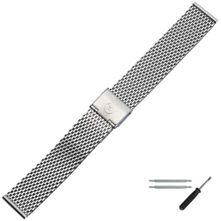 MARBURGER Uhrenarmband 22mm Edelstahl Silber - Werkzeug Montage Set 84907220020