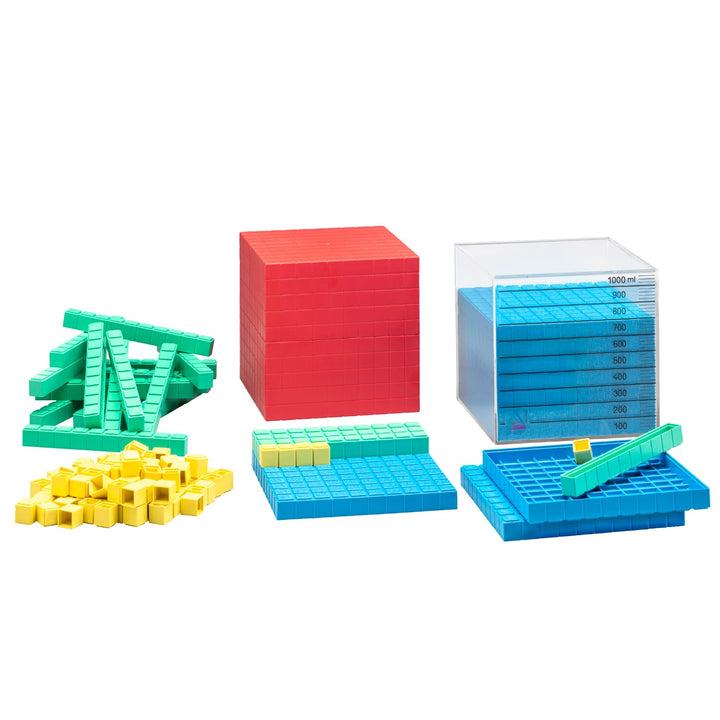 WISSNER aktiv lernen - Dienes Dezimal Rechensatz 132 Teile - RE-Plastic° 132 pieces Single, 132 piec