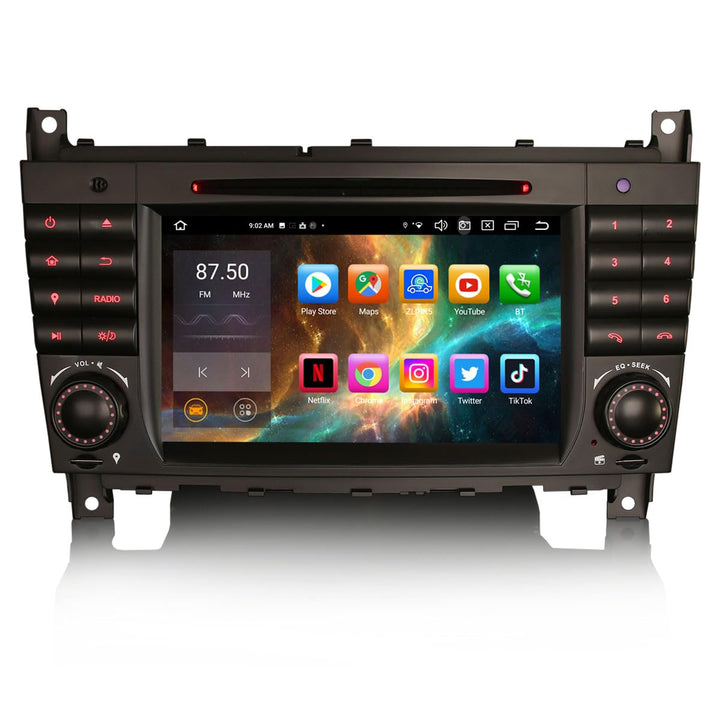 Acht-Kern Android 14 GPS DAB+ Autoradio Für Mercedes-Benz C/CLC/G Klasse W203 W463 Navi CarPlay Andr