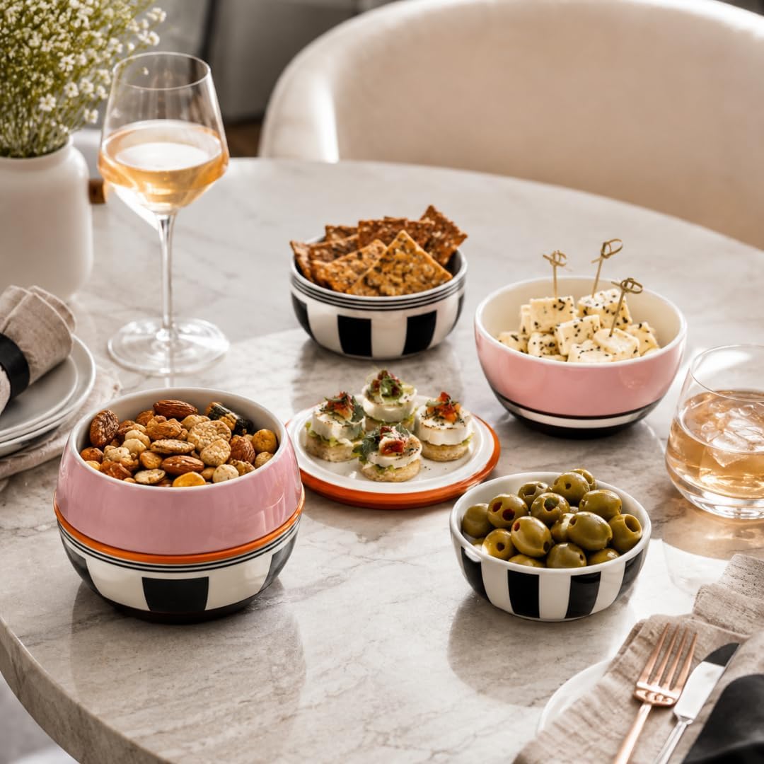 Villeroy &amp; Boch - La petite Boule memphis, Geschirrset Porzellan, Schalenset, 5 tlg. Servier Set, 14