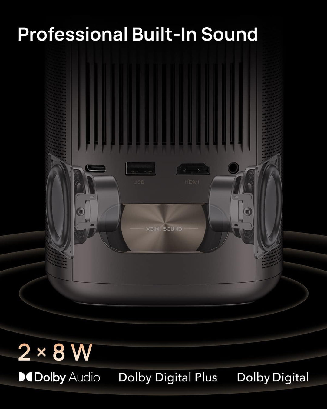 XGIMI MoGo 2 Pro Beamer, 1080P Full HD Beamer mit WiFi und Bluetooth, 4K Unterstützt, Heimkino Beame