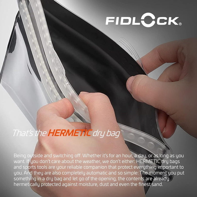 Fidlock Hermetic Drybag Multi Schwarz - Magnetisch selbstverschliessender wasserdichter Drybag, Grös