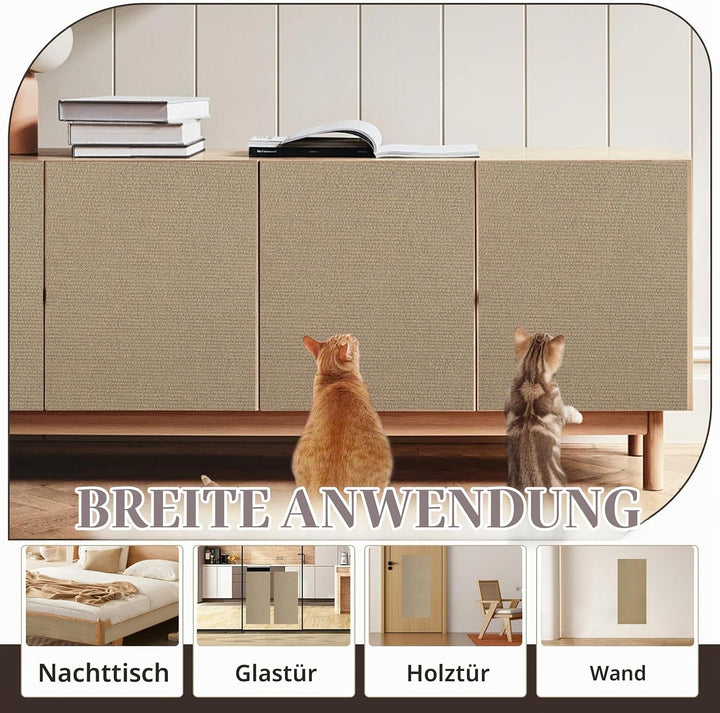 Selbstklebend Kratzbretter Dunkles Khaki Katze Kratzteppich Katze Kratzmatte Katze Wand Teppich Katz