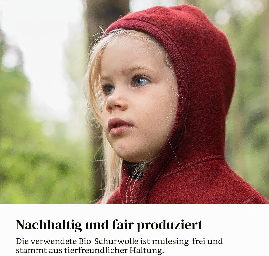 Ehrenkind® Walkjacke | Jacke für Kind aus Natur Schurwolle mit Reissverschluss | Walk Jacke für Baby