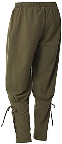 COSDREAMER Herren Mittelalterhose Wikinger Piraten Kostümhose Grau XL XL Grau, XL Grau