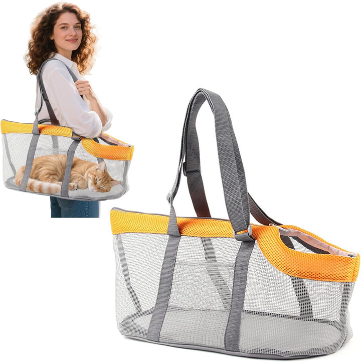 PETCUTE Hundetasche,Katzentasche,Atmungsaktiv Tragetasche für Hund,Haustiertragetasche Schultertasch