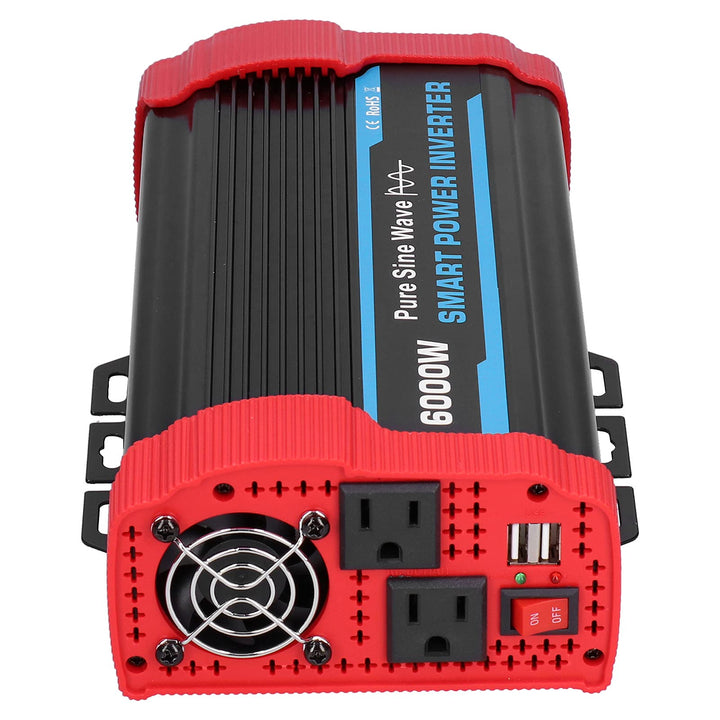 BHDK 6000 W Dauer-/12000 W Spitzenleistungs-Inverter, DC 12V zu 220V-240V AC-Wandler Eingebaute 4 Lü