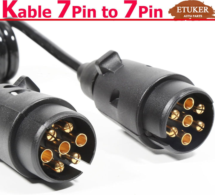 Anhänger Verlängerungskabel Spiralkabel 7adriges 12v Anhängerkabel 7polig 1.1meters Kabel für Anhäng