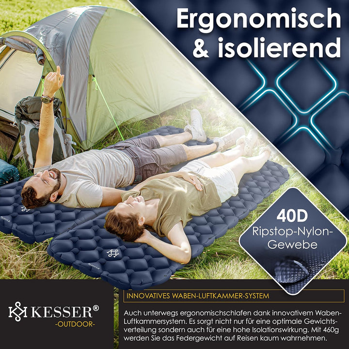 KESSER® Camping Matratze Isomatte Aufblasbare Luftmatratze Campingmatte, inkl. Tragebeutel Outdoor U
