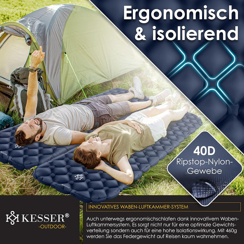 KESSER® Camping Matratze Isomatte Aufblasbare Luftmatratze Campingmatte, inkl. Tragebeutel Outdoor U