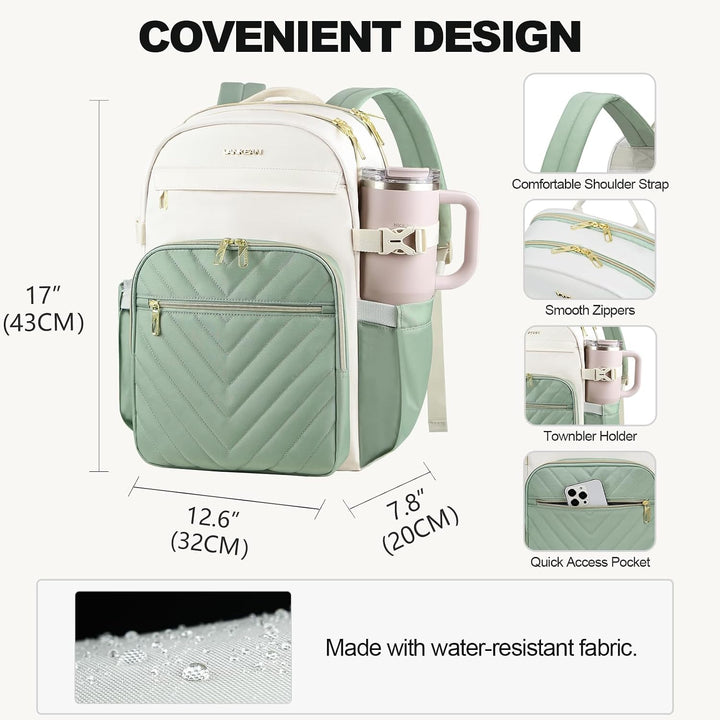 VANKEAN Laptop-Rucksack für Damen und Herren,15,6 Zoll, Arbeitstasche für Damen, Herren, modisch, wa