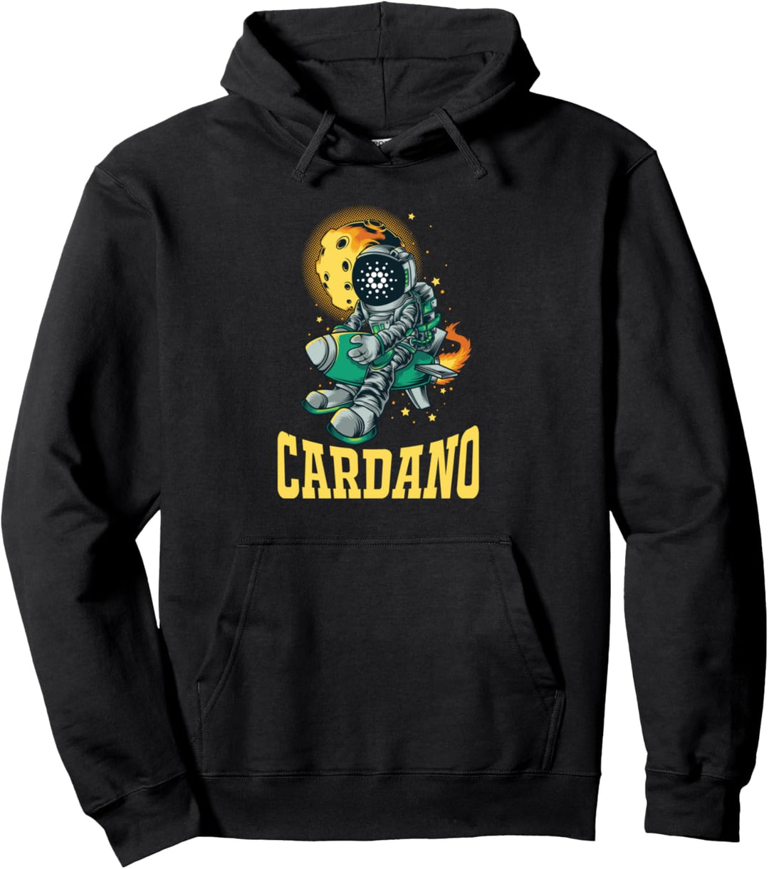 Cardano to the Moon Shirt, Cardano ADA Best Crypto Coin Pullover Hoodie