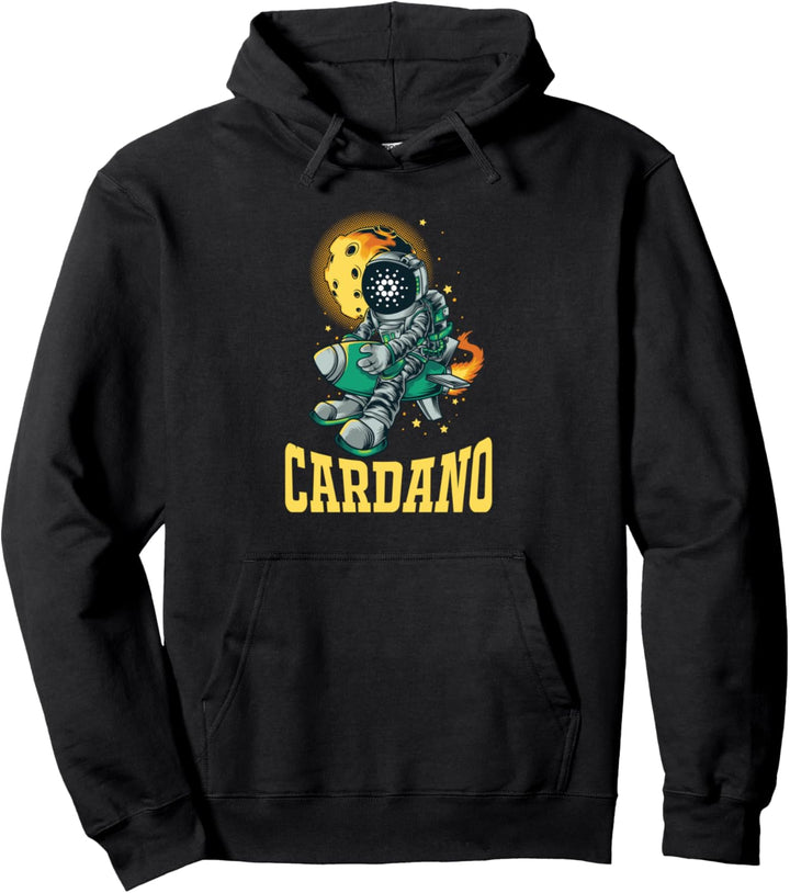 Cardano to the Moon Shirt, Cardano ADA Best Crypto Coin Pullover Hoodie