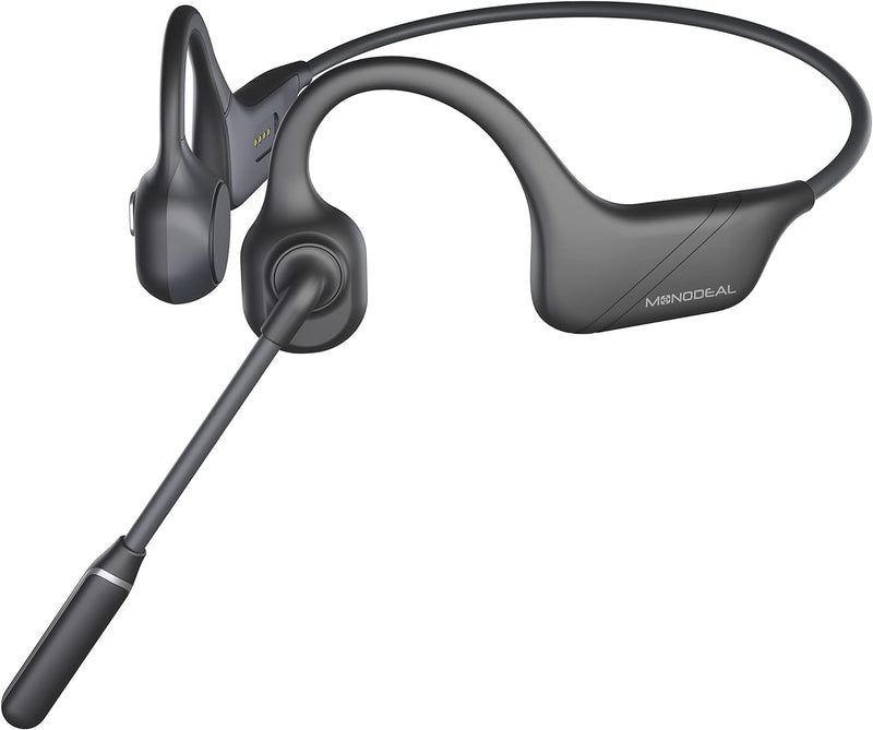 MONODEAL Knochenschall Kopfhörer Bluetooth Headset mit Mikrofon, Bluetooth 5.3 Kopfhörer Open Ear mi