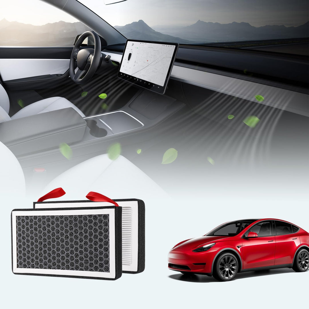BASENOR Tesla Model Y Model 3 Kabine Luftfilter HEPA Ersatz Filter 2 Satz 2024 2023 2022 2021 2020 2