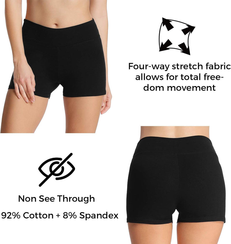 iloveSIA® Damen Shorts Kurze Sporthose Sportshorts Nahtlose Tanzshorts Fitness Yoga Hotpants aus Bau