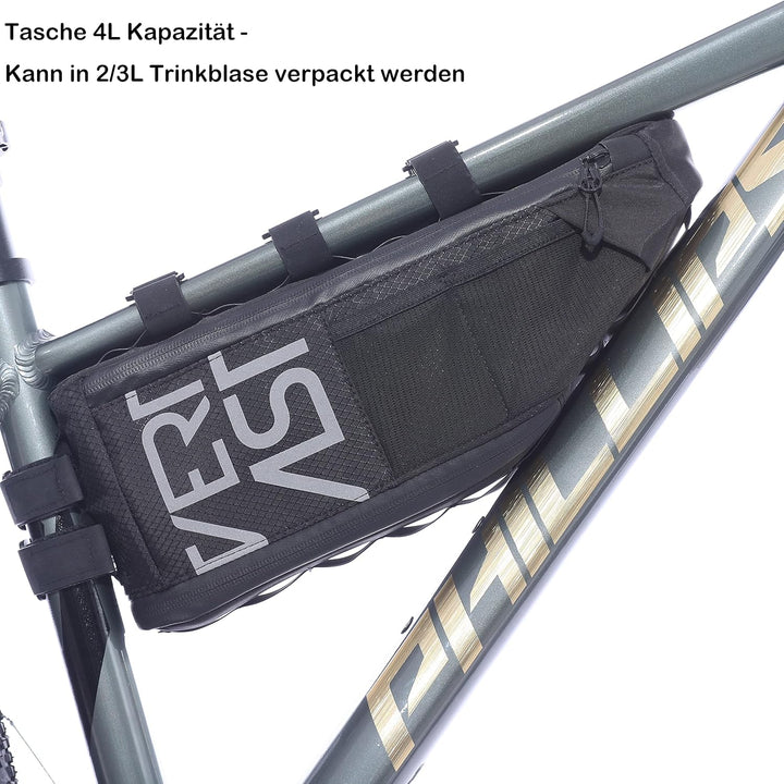 Fahrrad Rahmentasche 4L, Wasserdicht Rohrtasche Oberrohrtaschen Dreieck Fahrrad Tasche für Mountainb
