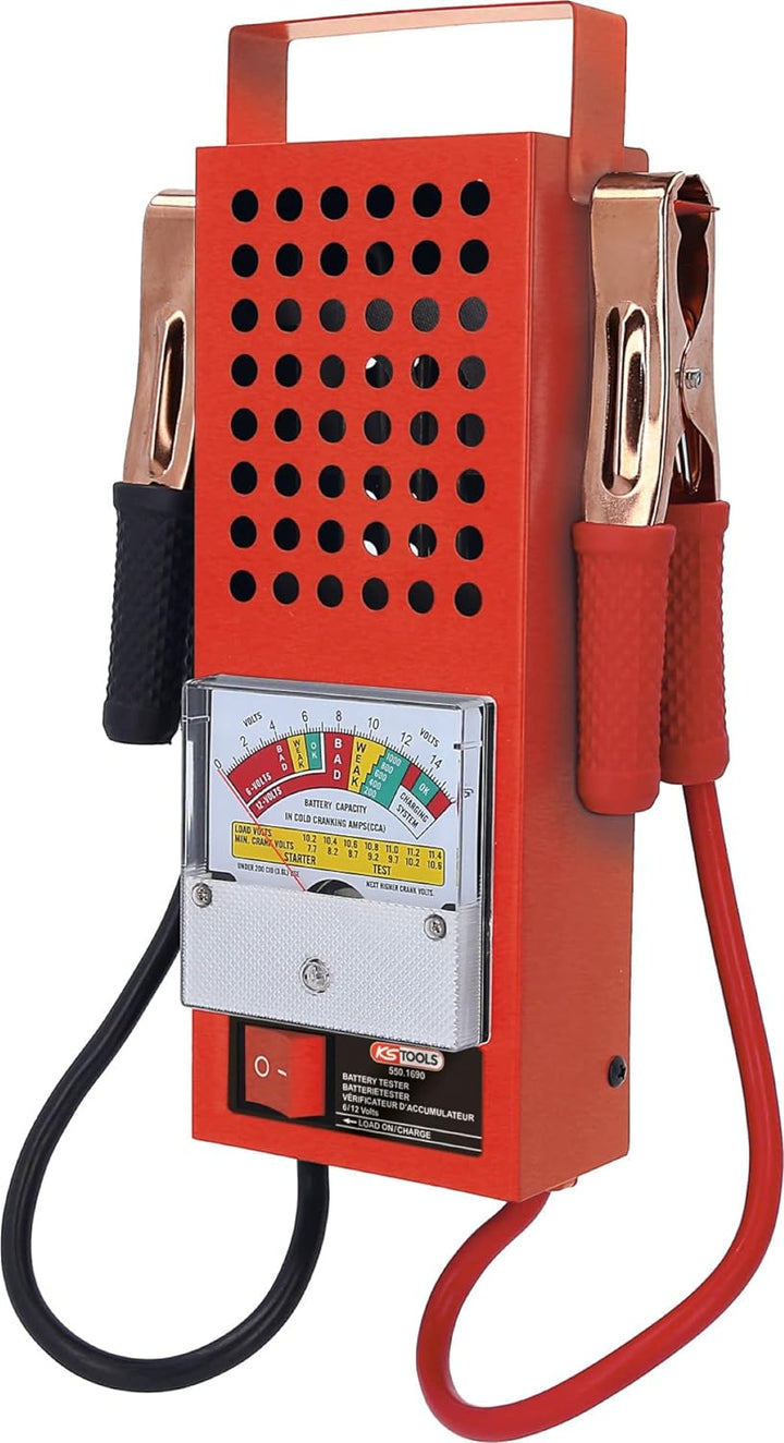KS Tools 550.1690 6 + 12V Batterietester, rot